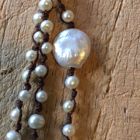 Freshwater pearl woven 3 strand necklace😍 - Picture 4 of 5